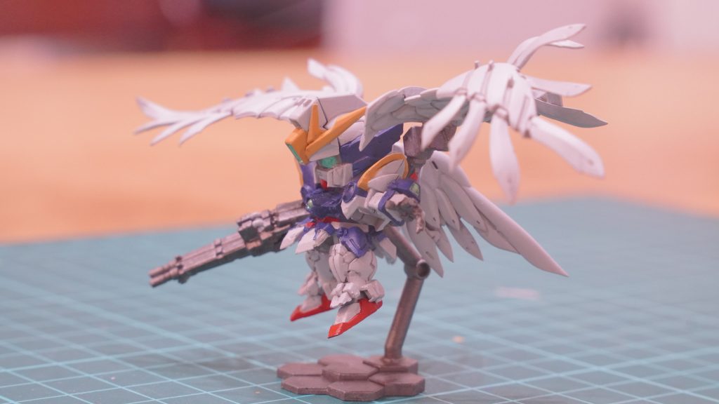 右も左も分からずパーツごとに塗装してから組んだため、組み立てに一番苦労しました・・・次は一旦組んで接続部を調整してから塗装しようと心に決めました涙