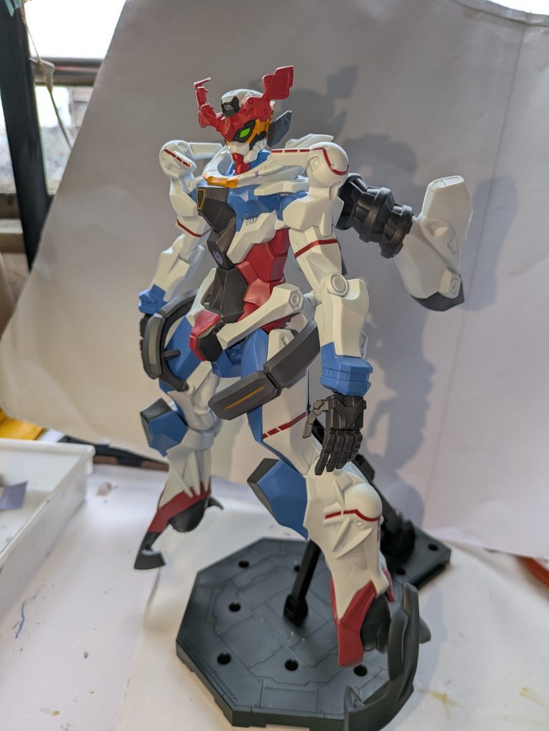 制作中の色塗り前。 見れば分かりますが余りにも色分けがお粗末💦