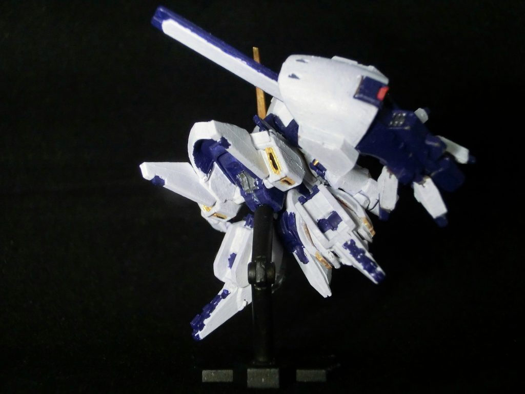 使用塗料はモデルカラー・ホワイト・フレンチミラージュブルー・ブラックメカカラー・SZレッド・スチールゲームカラー・ポリッシュドゴールド・蛍光グリーン・インペリアルブルー・ロイヤルパープル・ミッドナイトパープル