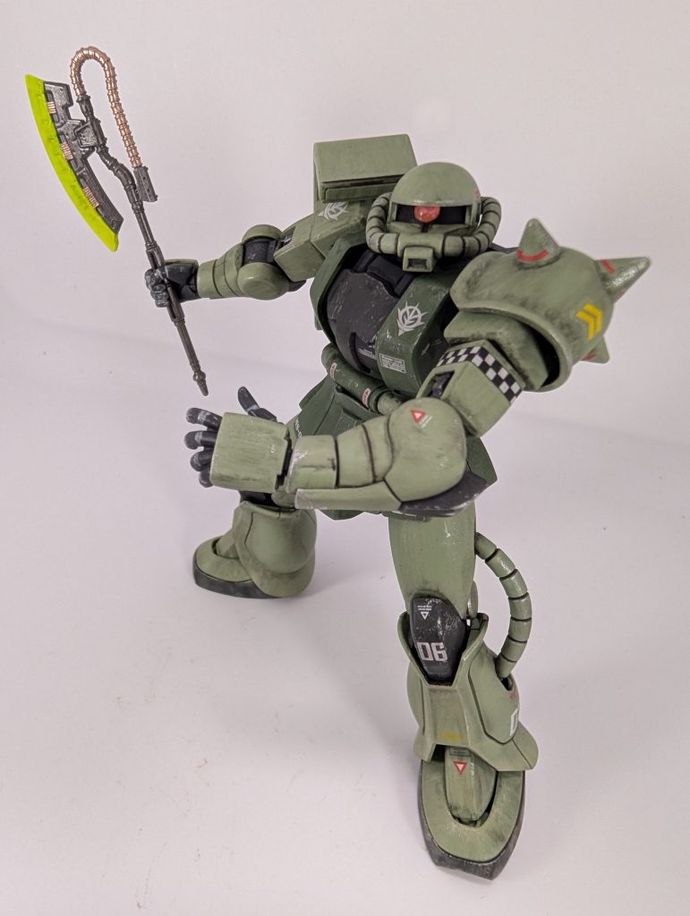 ヒートホークはソラリ機から拝借デカいヒートホークの方が、少しは強そうかな〜と(zaku-kao2)