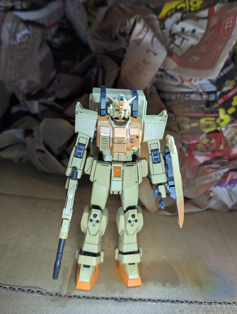 陸戦型ガンダムを陸戦型ジムに近いカラーに塗装して見ました。–2枚目/制作者：Seed