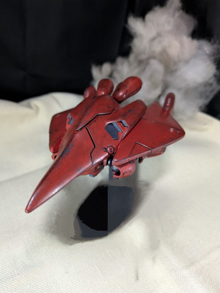 台座を消しゴムマジックで消して飛んでる様にみせてます。