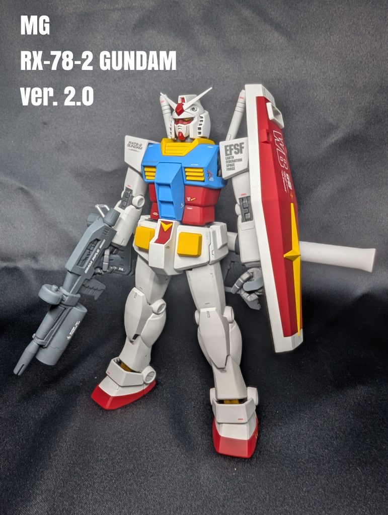 フルアーマー作成時は武器関係作らなかったのでMGのパーツ構成の凄さを改めて見せつけられましたね。ゲート処理と表面処理だけで何も手は入れてません。塗装のみでカッコいいからありがたいです。