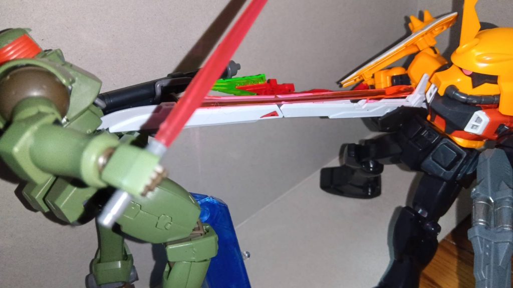 アロンダイトでリーオーをぶっ刺してます