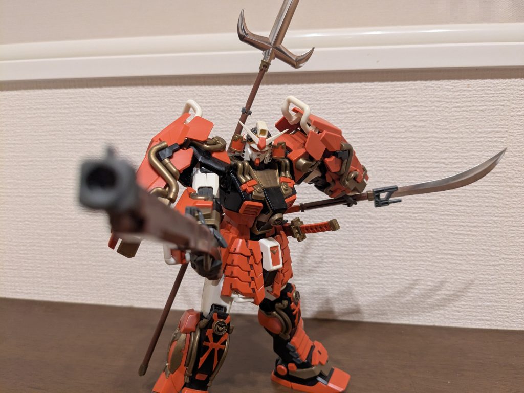 ブンドドその3。火縄銃を構えたこんなカードダスもあるということで、装備させて１枚。