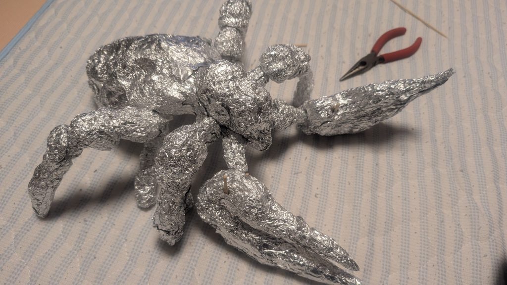 アルミ用紙を固めて形に