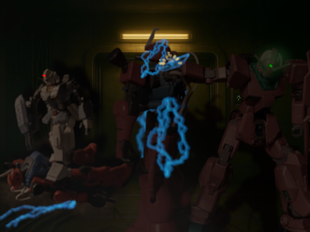 リリーナ:輸送エレベータのパスキーは?BU8:その声ッ!女か!BU7:言うなよッ!BU5: ...。A0206Sだ。ルナ:あ、そう。じゃあ機体にコクピットが開かないようにウイルス掛けとくから。BU7:チッ。臭えコクピットでお昼寝かよ...。     地下4階にて...。