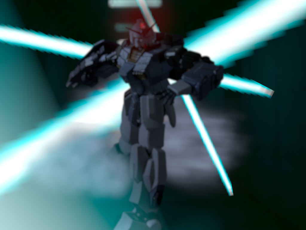 リリーナ: 前面の小細工ウォールから無数のビーム...。