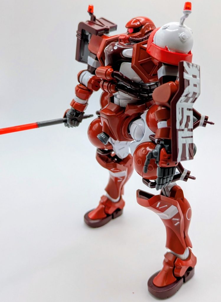 モノアイ変更しております警棒にクリアーレッドランナーをくっつけました