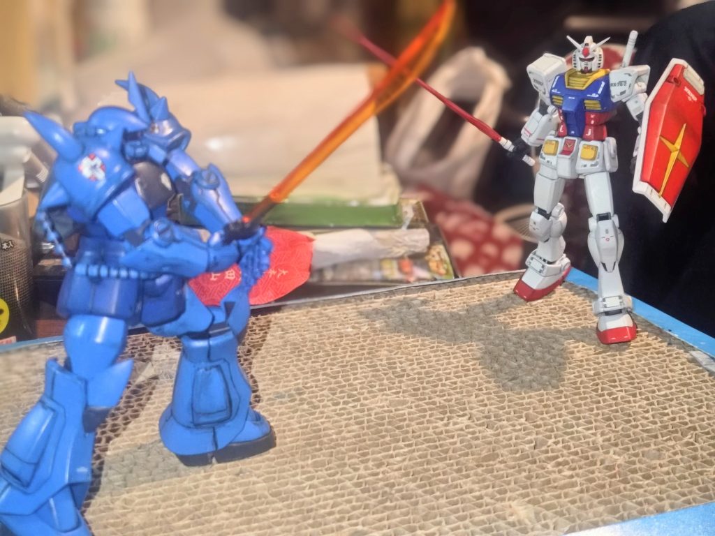そして、ガンダムとの一騎討ちをするグフ!カッコいい!😄👍