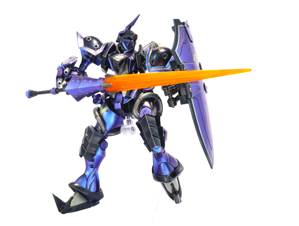 ビームランスを構えて。本機の主兵装。30MFローザンランサーのランスとギャンクリーガーのランスを合わせました。