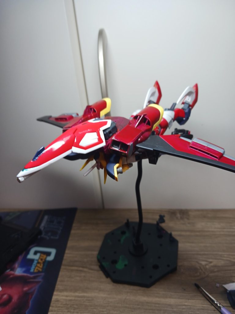 また、可変機構を取り付けたことにより変形をすることが可能になった。モビルスーツ状態の2倍の速度で飛ぶ。今回は以上です。フォローもお待ちしています!ご覧いただきありがとうございました!