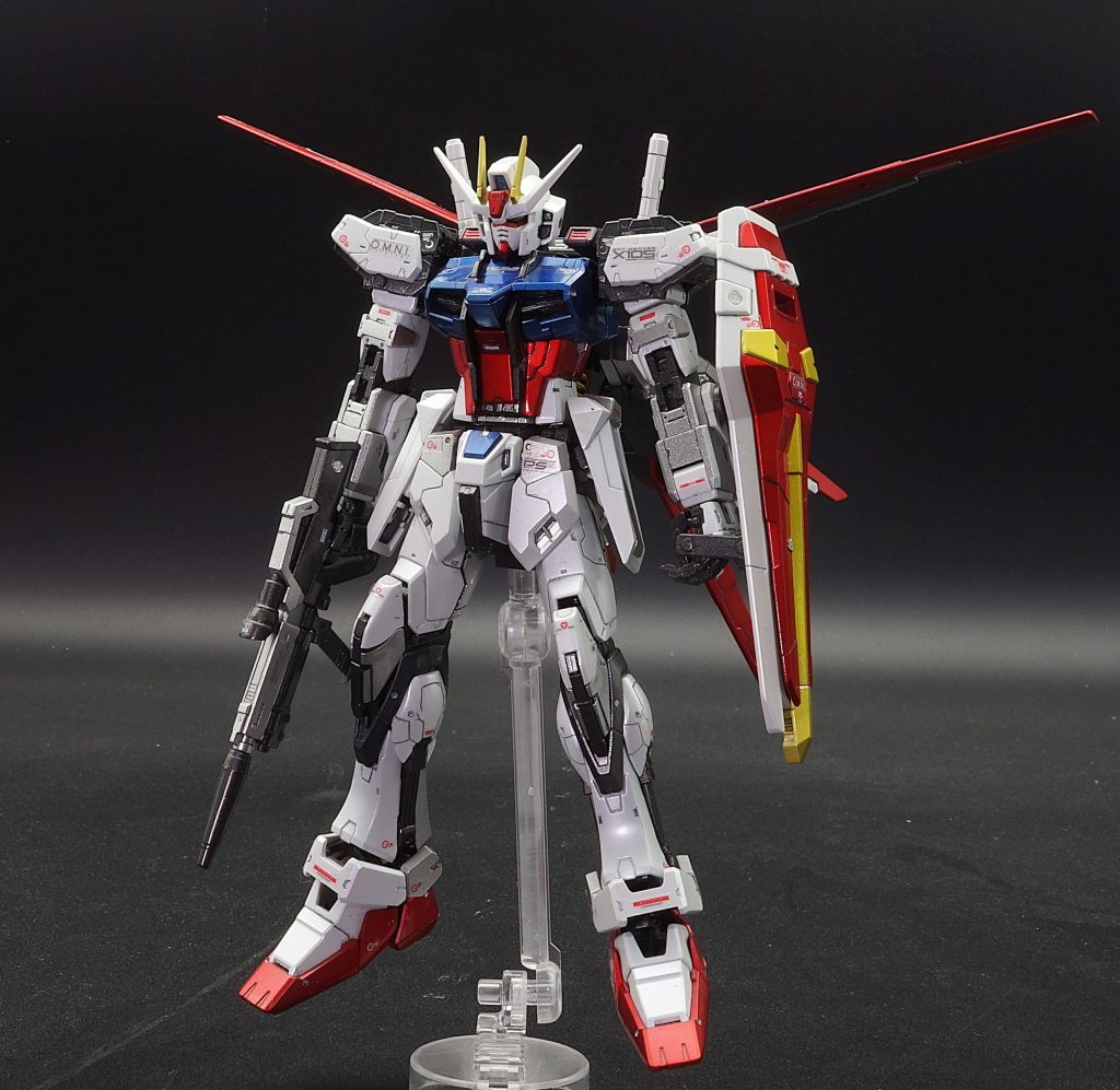 RG 1/144 エールストライクガンダム　メタリック塗装–2枚目/制作者：あるむ