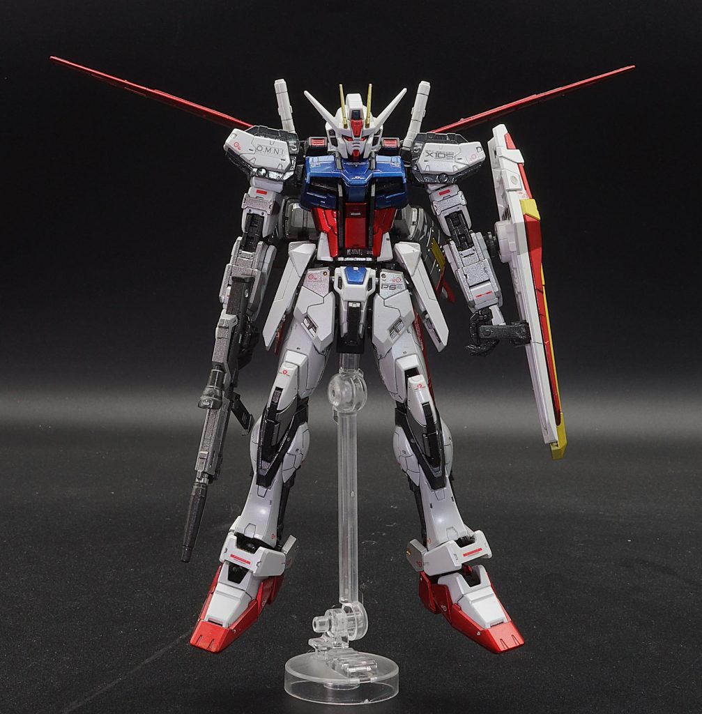 RG 1/144 エールストライクガンダム　メタリック塗装–3枚目/制作者：あるむ