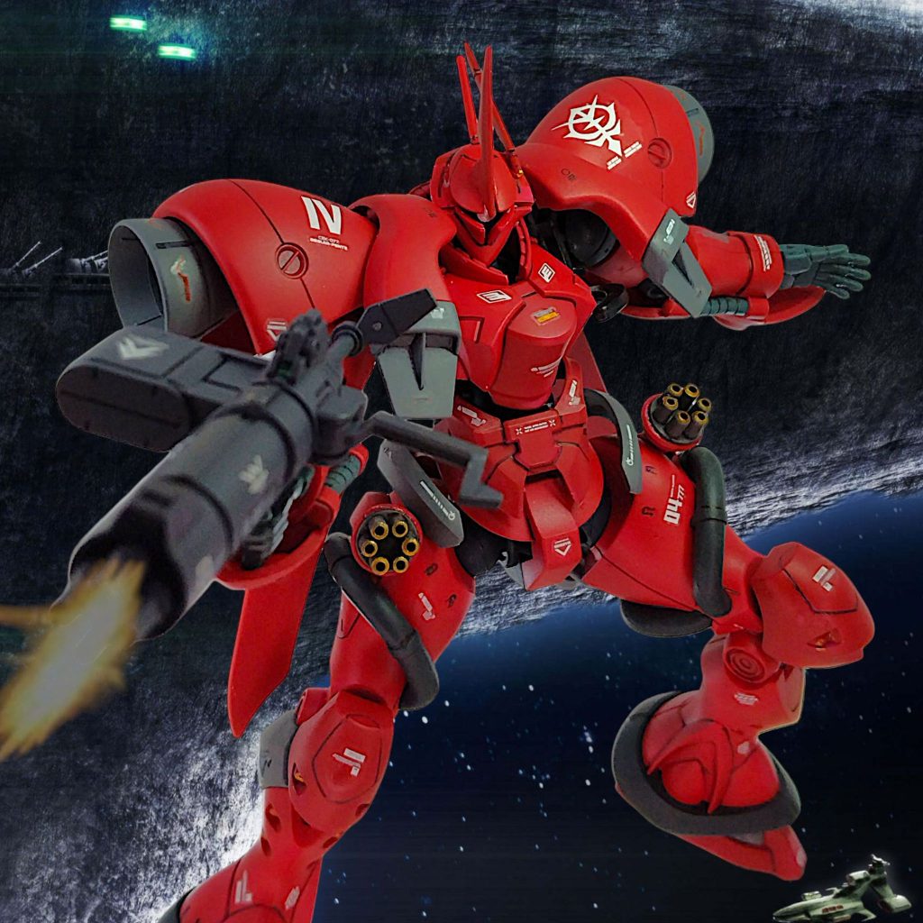 赤いMSは久しぶりに作りました、やっぱりジオンの赤は鉄板ですね(gandam-hand2)GQギャンは別なコンセプトも考えていたので、早く再販して欲しいです!