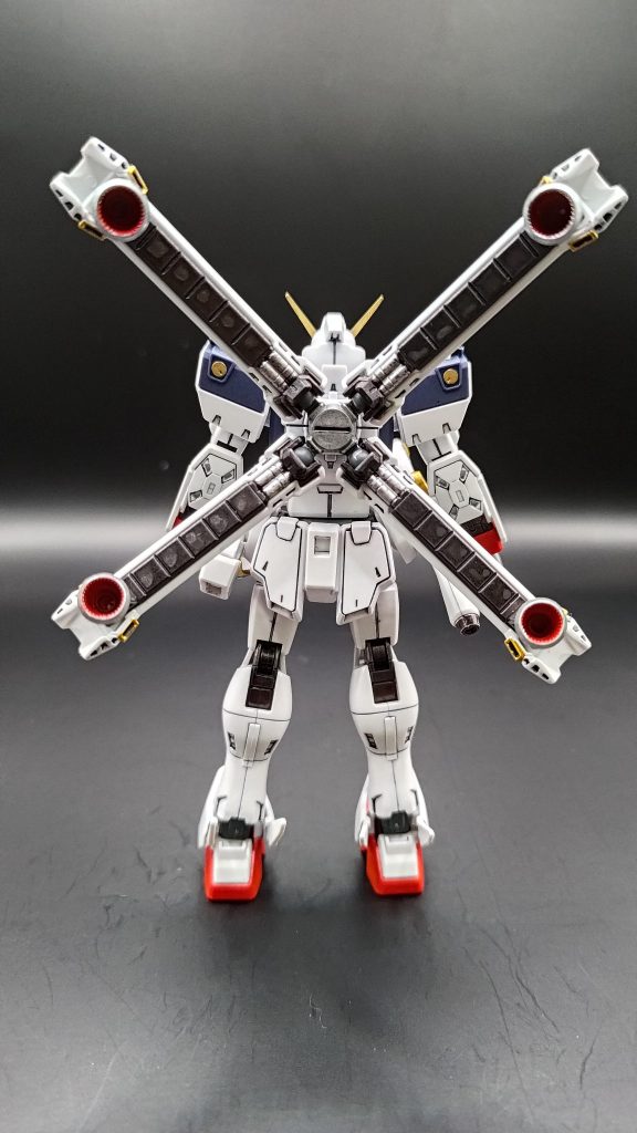リアビュークロスボーンといえばの十字型スラスターガンプラマーカーと水性ホビーカラーで塗装めちゃくちゃかっこいい…