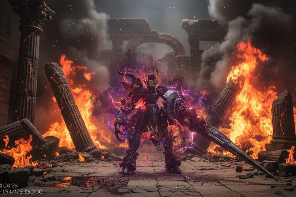 4機目はエグザベ専用ギャンハクジのタンクが目玉っぽく見えたことをきっかけに、ダークファンタジーテイストで製作をした作品です。製作にあたり、ソウルキャリバーのナイトメアをオマージュしています。初めてエポキシパテを使用し、その扱いに四苦八苦しました。その分思い入れがある作品です(gundam-kao9)世界観はソウルキャリバー、ベルセルクのようなダークファンタジー。闇落ちした騎士エグザベをイメージして製作しました。