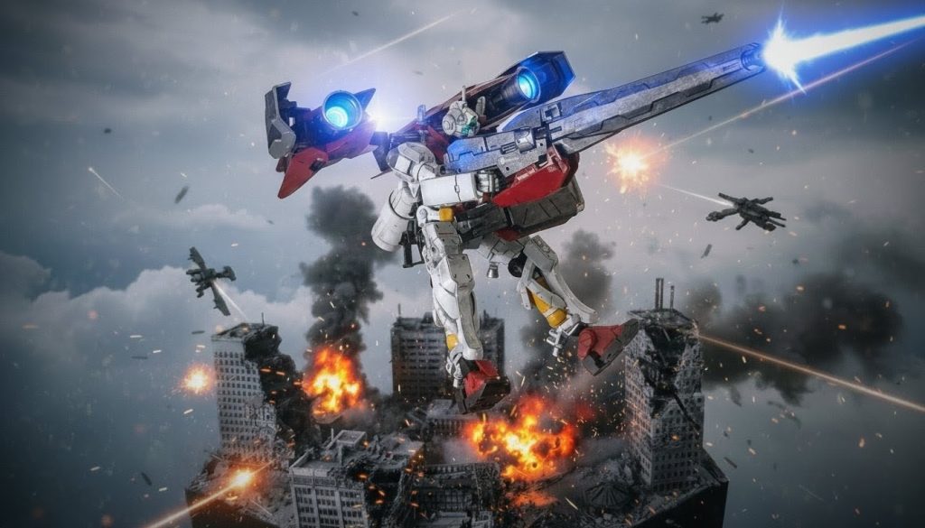 1機目はゲルググ作中でも1番話題になったデザインだと思います。GQ版ゲルググ・ウェルテクスをイメージして製作しています。キット自体はシンプルですが、改造の幅が広い良キットだと思いました(gandam1)世界観は戦況激しい宇宙世紀空中戦をイメージして製作しました。