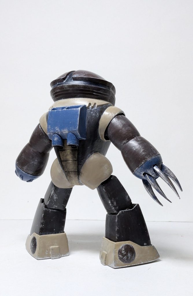 シルバーでドライブラシの他はウェザリングカラーマルチホワイトを全体的に塗り、適当に拭きました。