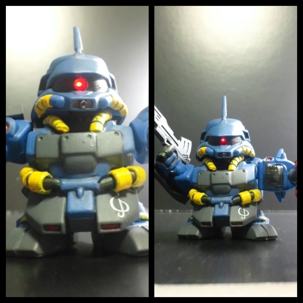 モノアイムギ球　動力パイプ一体成形をデフォルメして再現しました