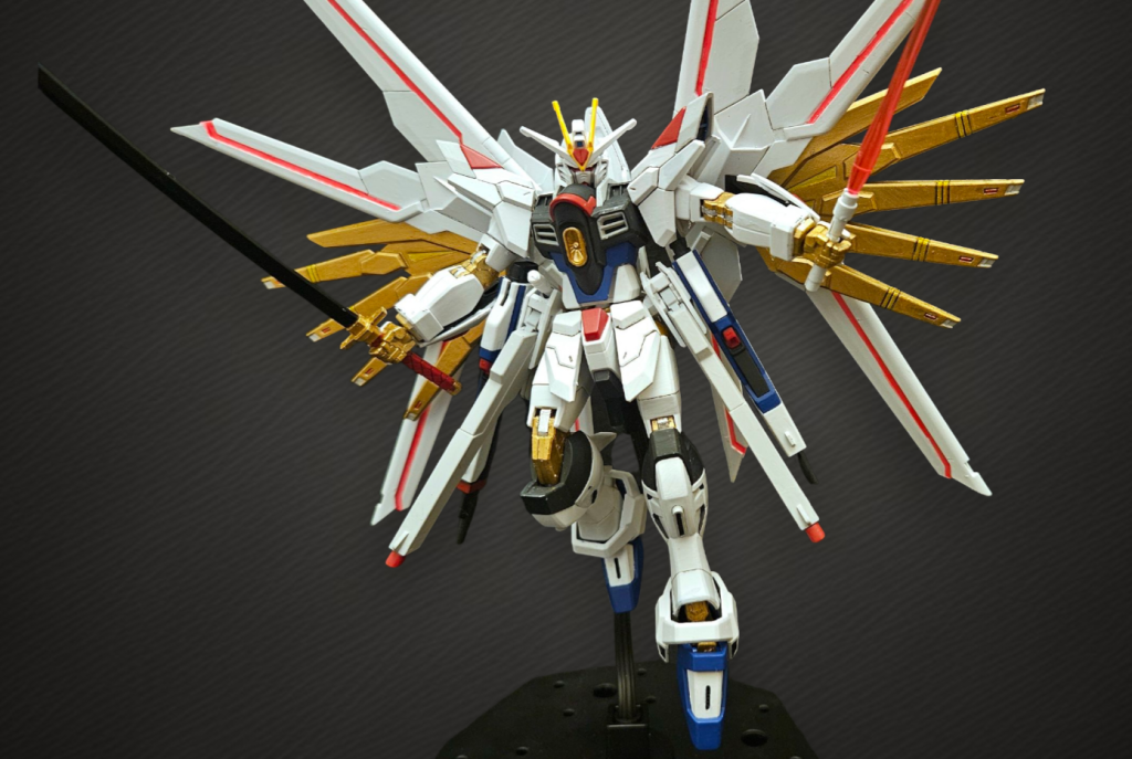 マイティーストライクフリーダムガンダム筆塗りでディテールアップ