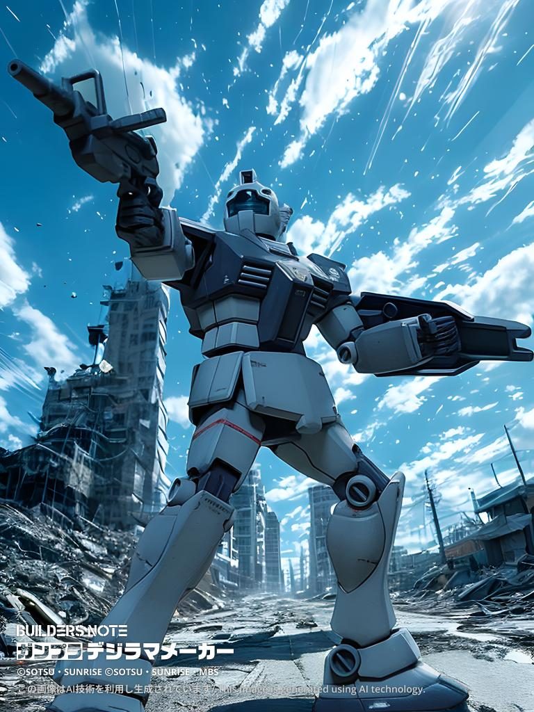 連邦軍MSも触ってみると楽しくて、作るガンプラの楽しみ方が広くなりました。昔の思い出のジムを、このジムをくれた友人に見せて完成としようと思います。