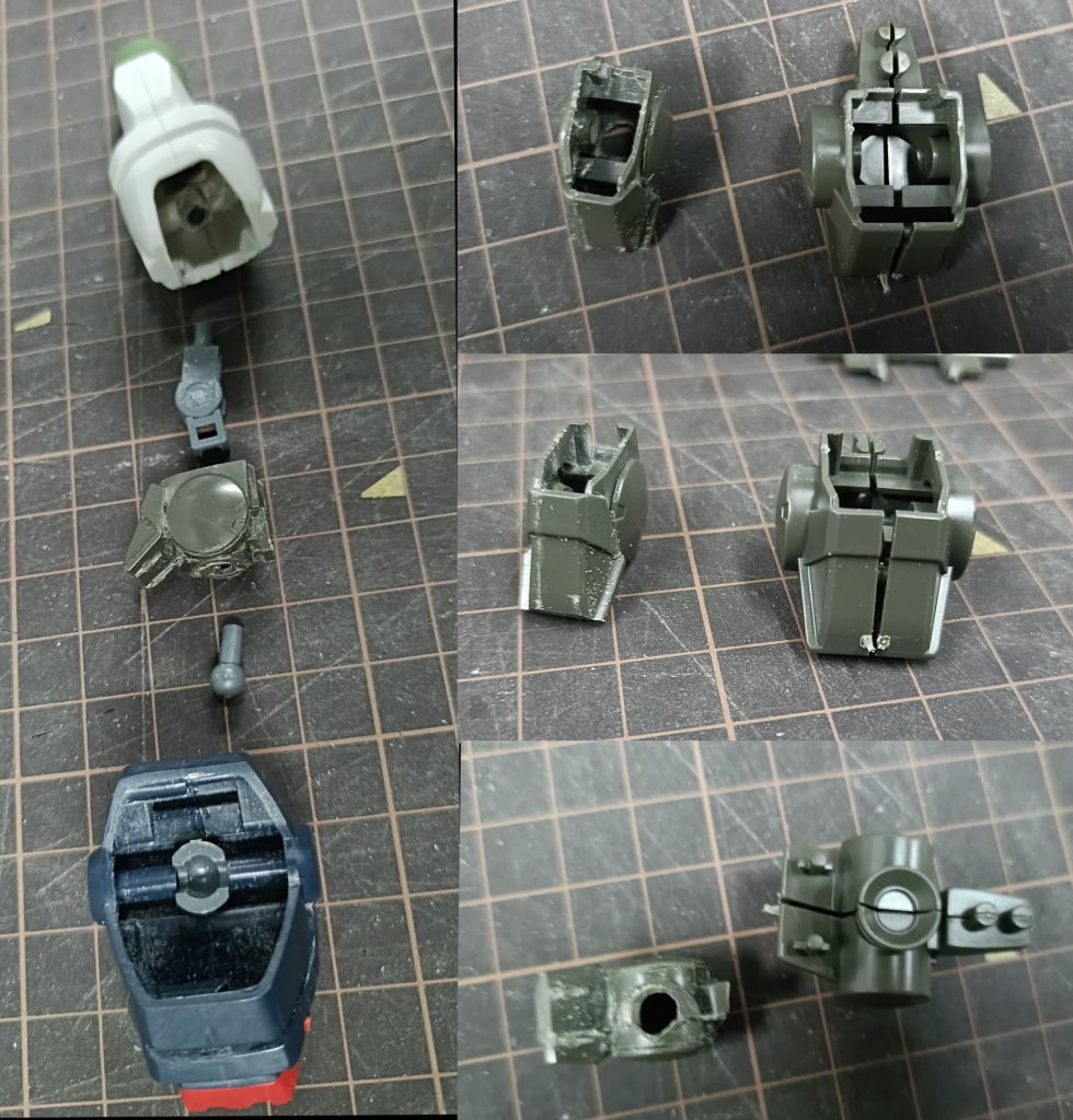 作品名：ボルトガンダム<p>足首関節が気に入らず、可動を増やしました。 ボールデンアームを仕込み、スカスカを埋める為、量産型ガンキャノンの足首フレームを小型化して被せました。</p>
