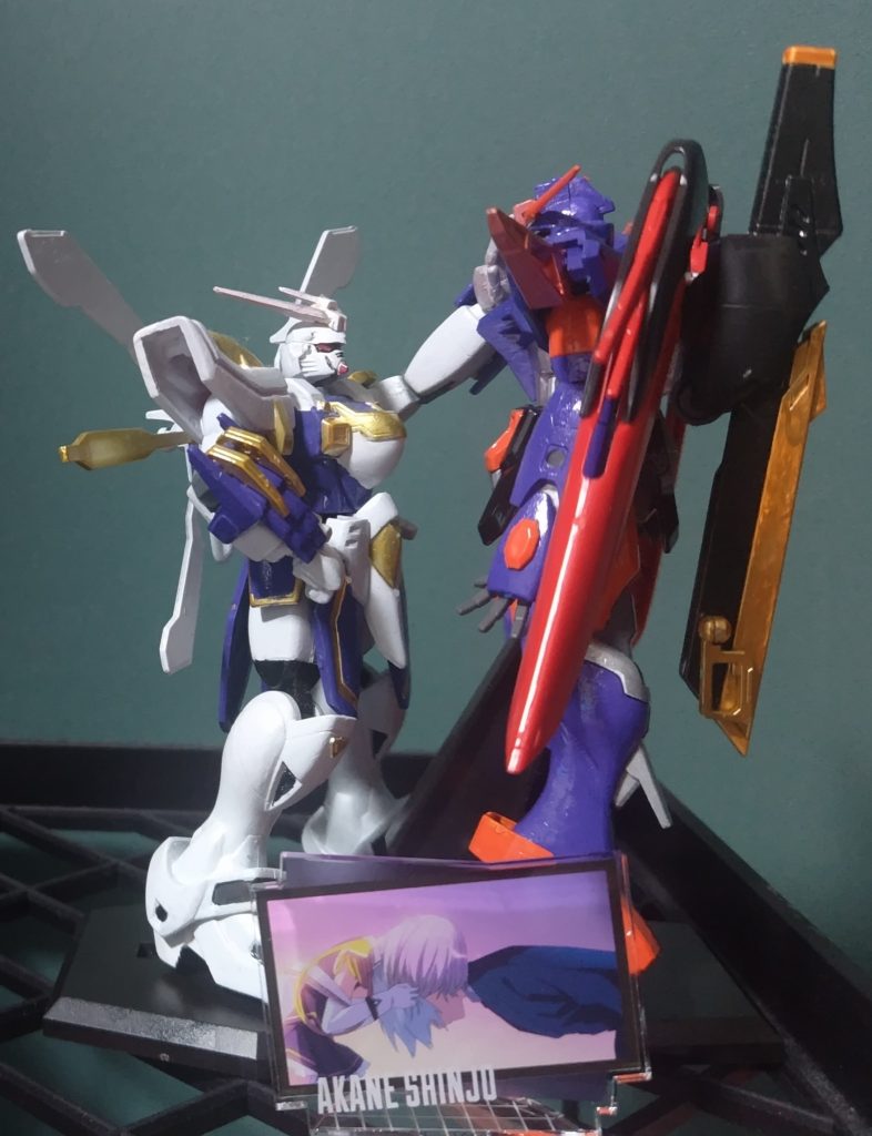 名シーン、新条アカネに髪をわしゃわしゃされるシーン過去に作ったゴッドガンダム(ニューオーダー)で再現