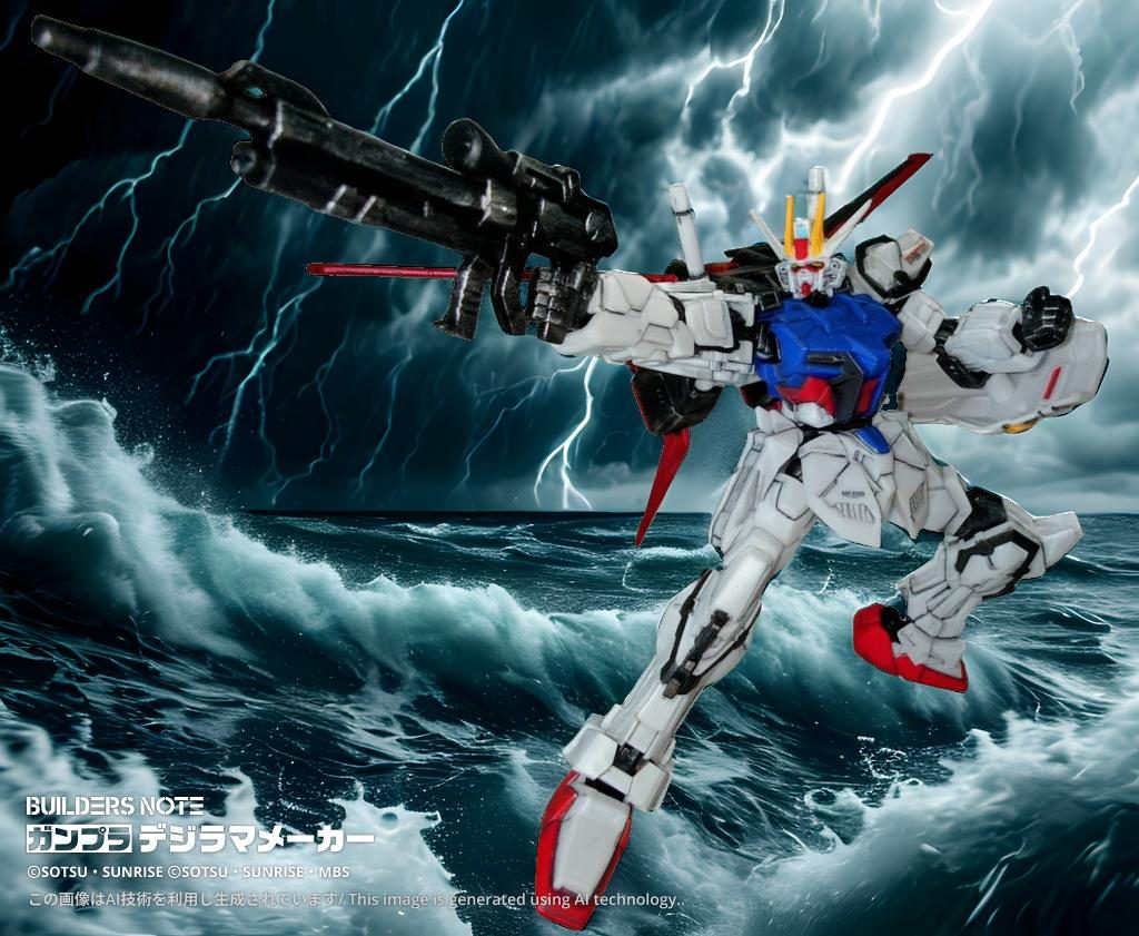 　今回、個人的にもっとも気に入った１枚　久々に組んだGフレームは楽しかったです　次はまたガンプラですね