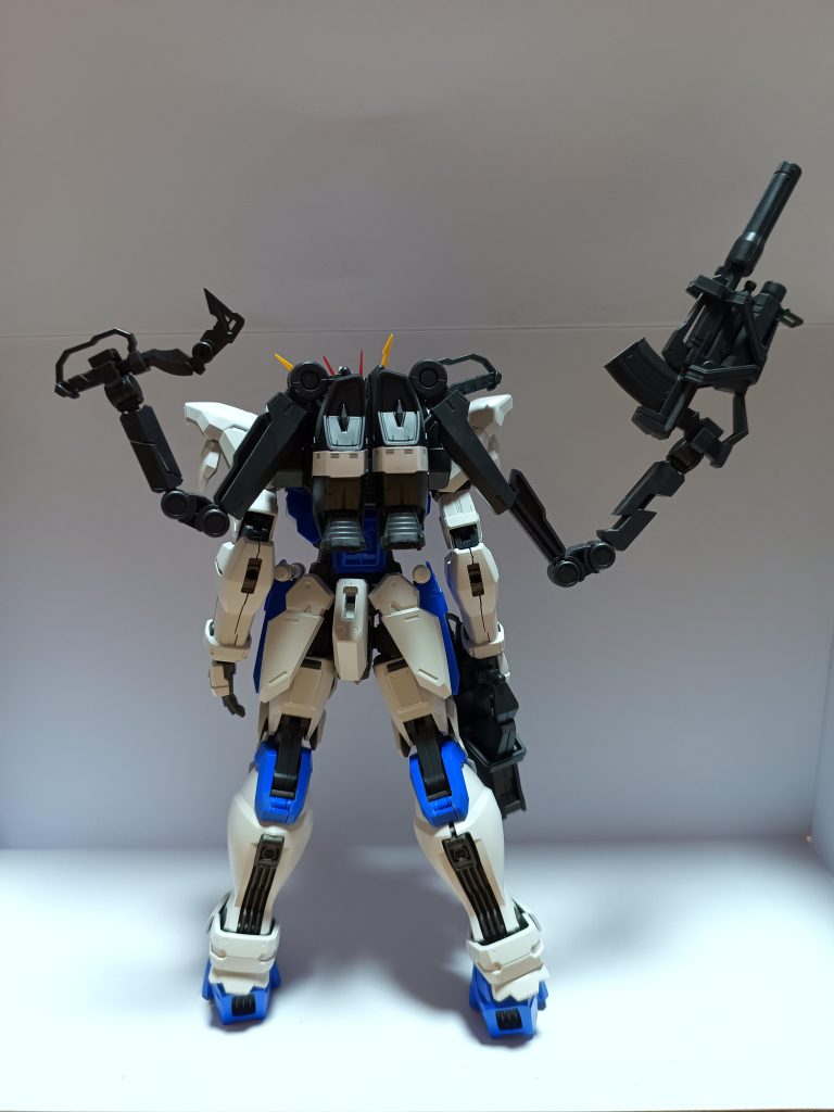 バックパックは伸縮可能なサブアームになっており、作業用アーマーシュナイダーも保持できます。ストライカー、ウィザード、シルエット各種を装備可能ですが、倉庫から引っ張り出さないと手元にないので割愛します