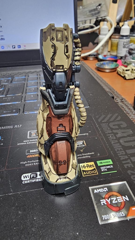 大雑把に墨入れ。