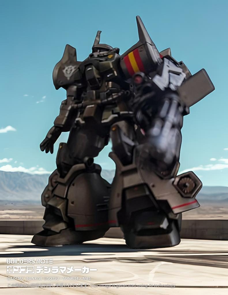 こちらは以前にこちらで投稿したHG 1/144 ガンダムベース限定 グフ・フライトタイプ(21stCENTURY REAL TYPE Ver.)で作成したものです。