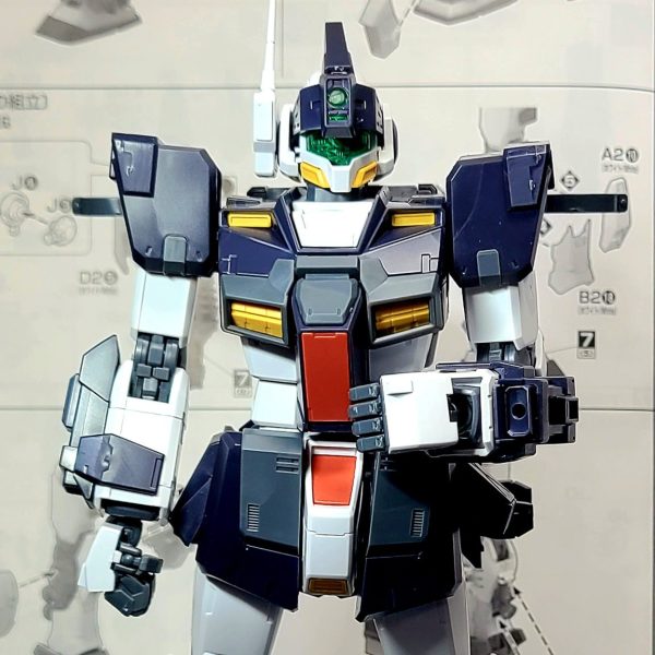 ジム強化月間としてジム・ドミナンス（フィリップ・ヒューズ機）の素組完成しました。最終的には塗装する予定なので外しやすいように組んでたら三連休終わってた。ジム・ドミナンスと比べて細かな点で差別化されてるから２個連続で組んでても工程の違いを感じる。（1枚目）