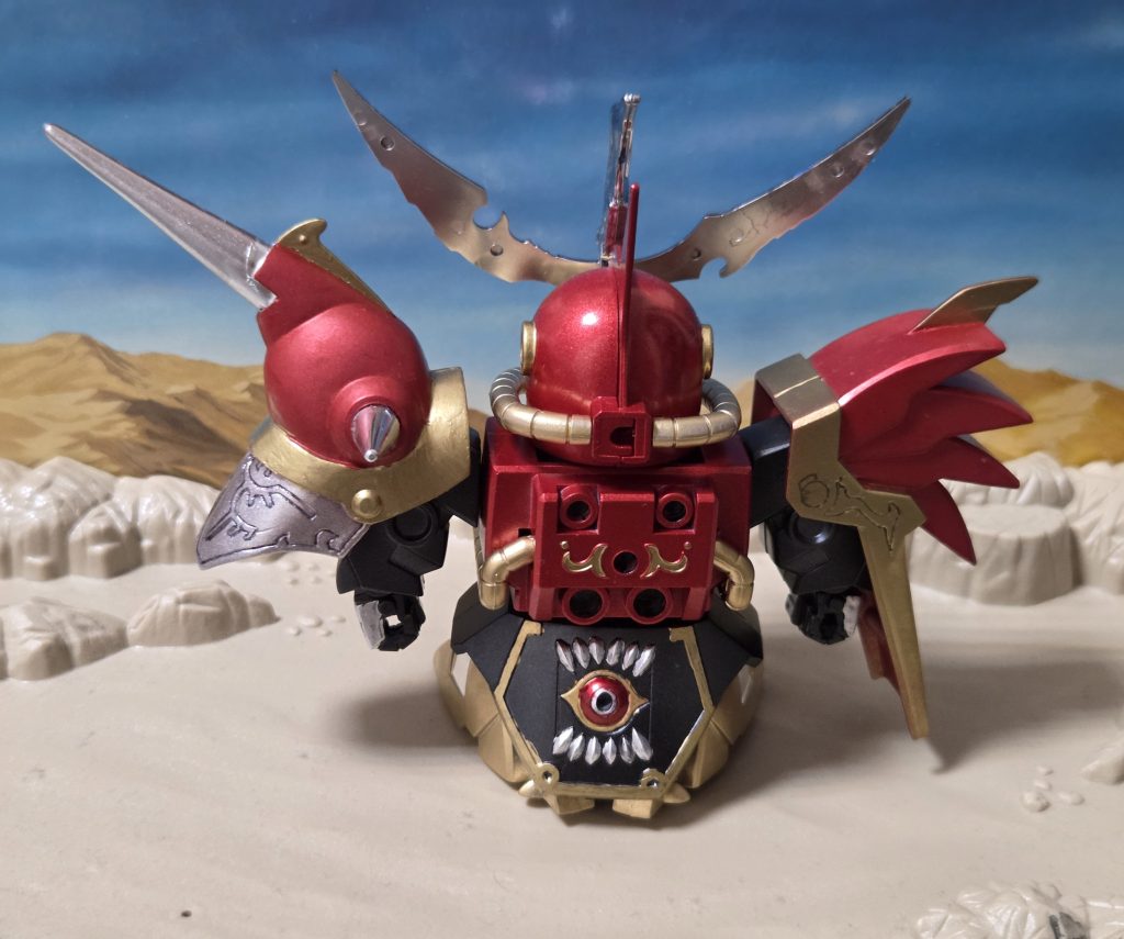 塗装は今回、サーフェイサー→スプレー塗装→細かい部分をガンダムマーカーで筆塗り、で行いました。割りと綺麗に仕上がったと思います。