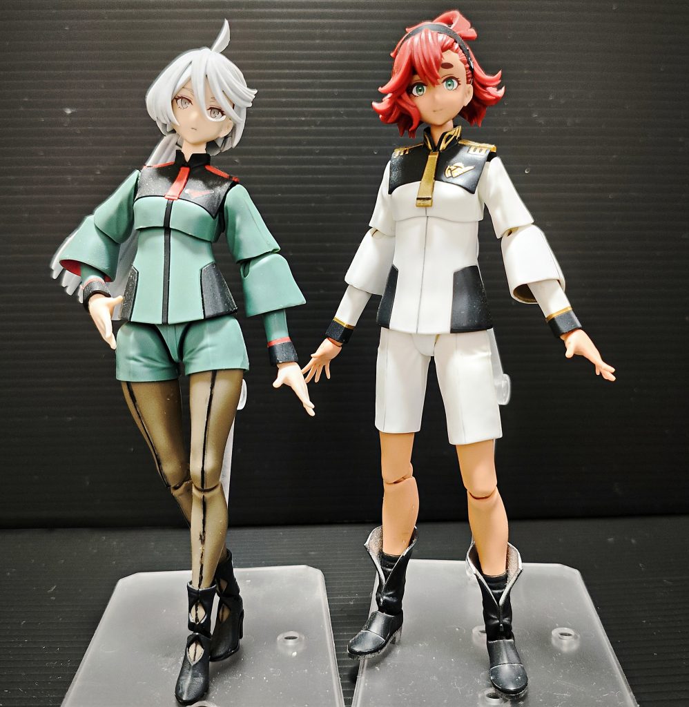 エアリエル作成中にスレッタとミオリネを購入、美プラは初めてなので顔は付属の普通顔です