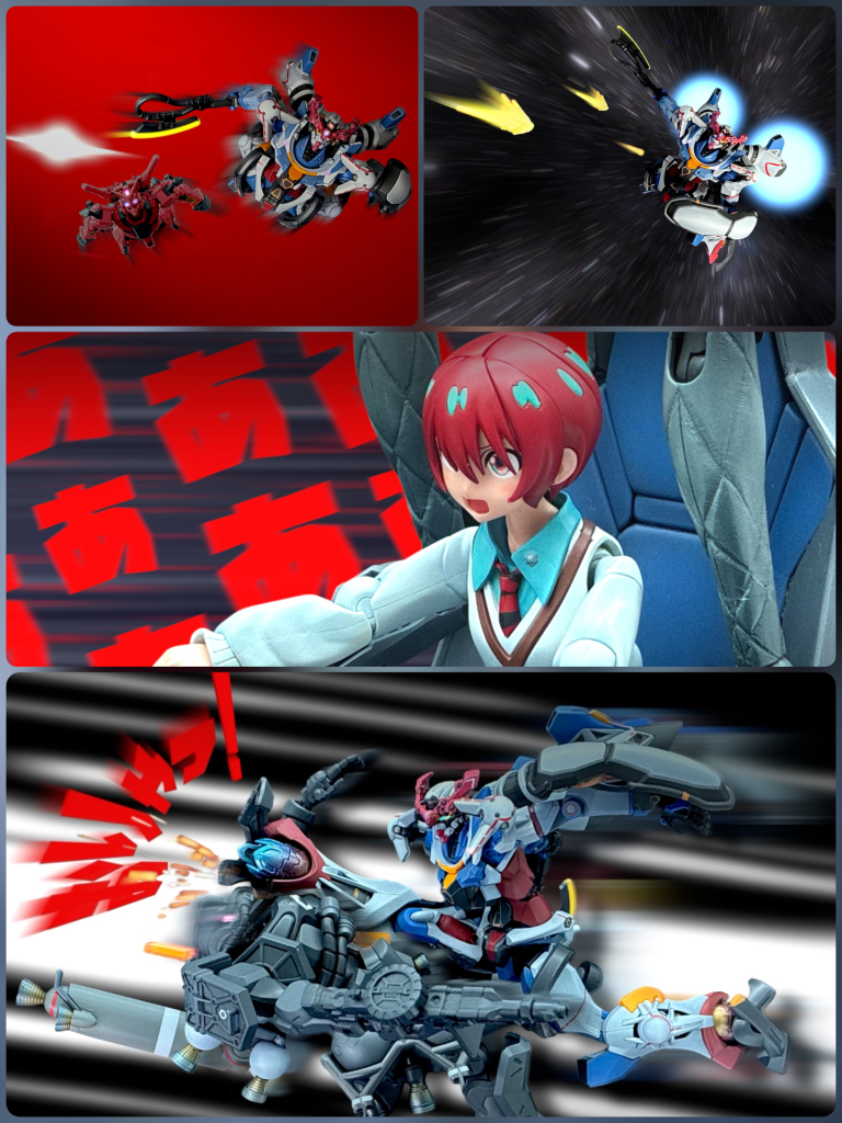 軍警アラガ:こいつらもマブなのか！？マチュ:たああああっ！おりゃっ！！