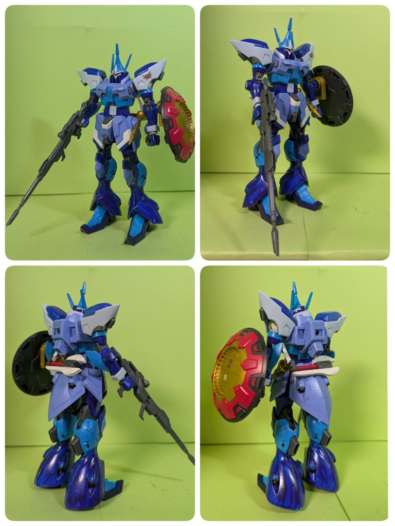 カラーリングはシグーディープアームズに合わせた。トレードマークのホウセンカも部品注文で購入。盾のマーキングもシホがジュール隊No.3(仮定)であるため。既にビルダーズノートに先駆者様がいるようですが、GUNSTAに中々出てこなかったし自分も載っけたい気満々だったため作りました。😅