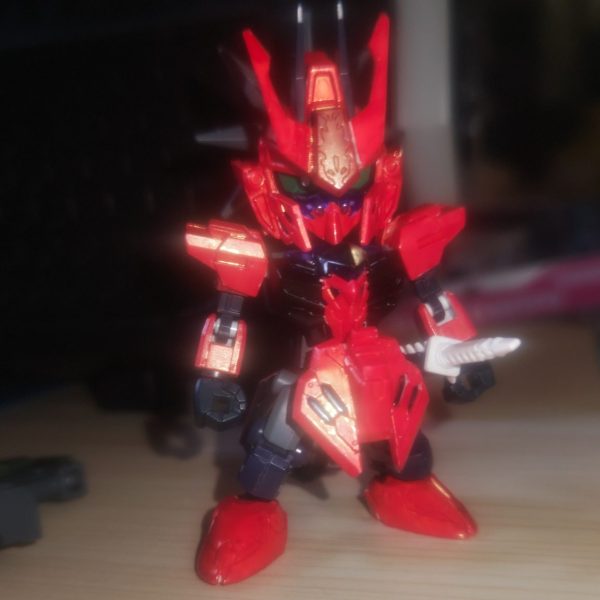 本体はSDヒーローズの才蔵デルタをベースにコアガンダムⅡの肩と腕、脚はアルスコアを使用してます！アーマーは未だ製作中！