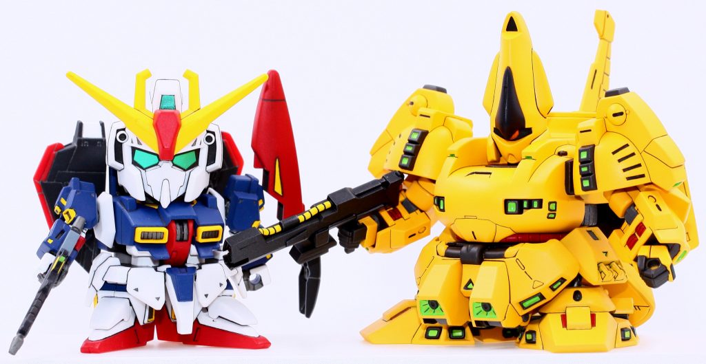 使用したのは、'99発売 BB戦士198 Zガンダム 500円（税抜き）'01発売 BB戦士216 ジ・O 800円（税抜き）