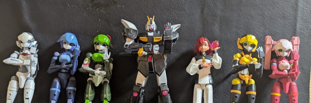 竜人3号ガンダムタイプも欲しかったのでνガンダムをプロトカラーにしてかっこよさを求めました。スレッタと第六夫人居るけど気にしないで