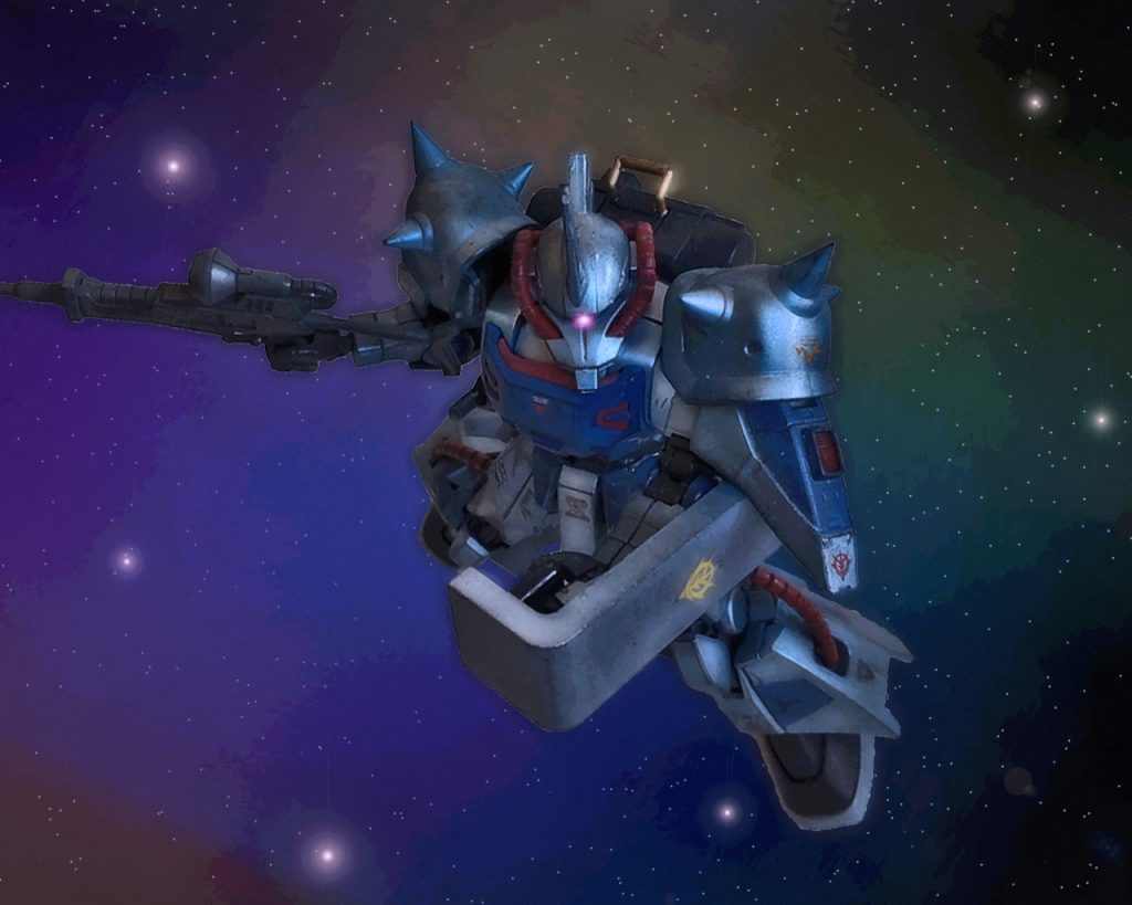 「…なんなのよっ、あれは…!?」ロゼットは今まで見たことのない激しいMS格闘にたじろいだ。付け入る隙が無いどころか、僚機共に息をする間もないくらいに競り合う。2機は離れてはぶつかり合い格闘武器が重なる度に火花が散った。(…あんなのまともに相手にしている場合じゃないわ)ロゼットはこの間に撤退を決めると機体を最大戦速で飛ばした。(ヴァルク・フォーリナー…、ただでは済まさないわよ…)