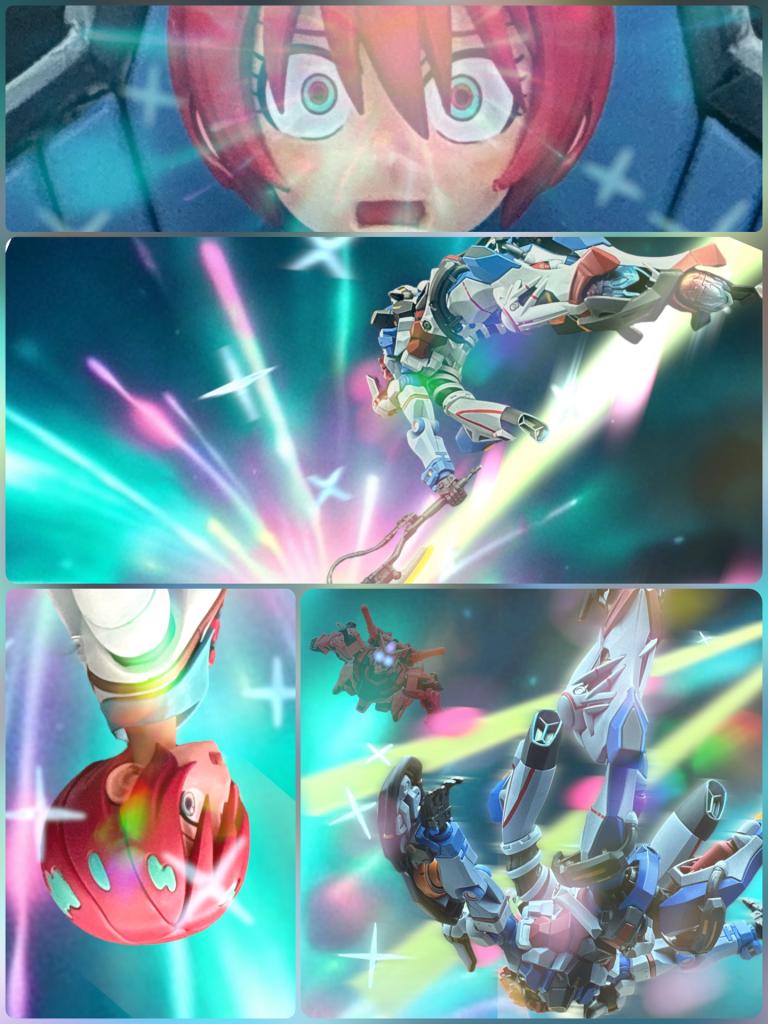 マチュ:はっ！ラ…ラー…マチュ:何これ…キラキラ？マチュ:はっ！　誰？…さっきの…赤い奴！