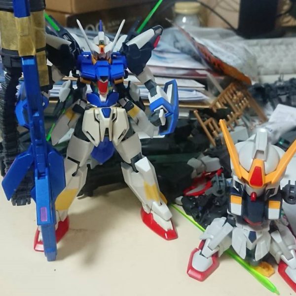 シスクード作成中。最初はただのミキシングで満足していたのに、膝を作り、羽を足した当たりから、細かい部分に満足出来なくなってきて…ベースは、ageノーマルとfxのミキシングです。（2枚目）