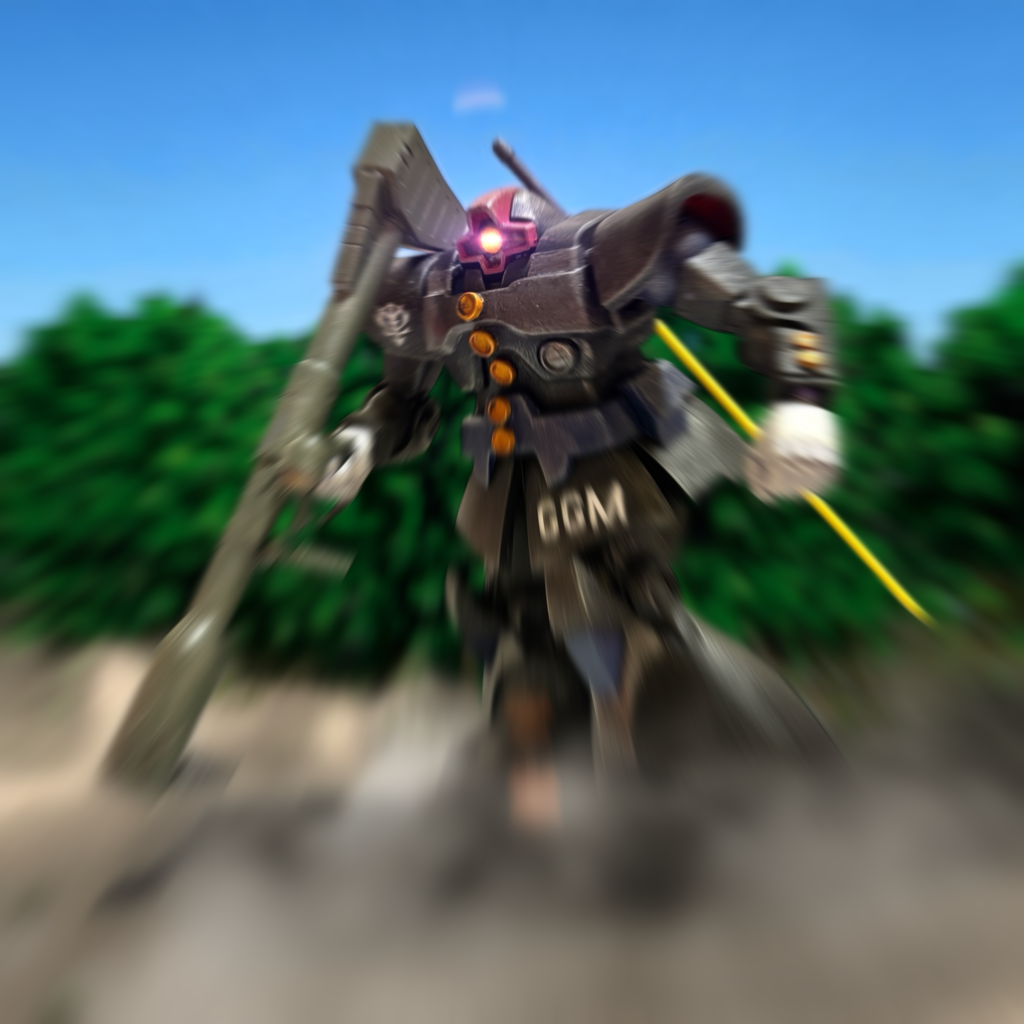 ジンの目の前には、モニター越し、遠ざかっていくドムの姿が見えた。動揺して、やはり一瞬、機体を止めてしまっていたらしい。(あいつ、邪魔しやがって……!)ここにはいない同期の女に、胸の内で悪態をつく。『追うな。帰りの推進剤がもたん。』ケーンの制止に従い、機体を止める。間もなく、上空にガンペリーが迎えに来る。ガンペリーのいる高度まで、バーニアで無理やり上がらねばならない。(なんだったんだ、あれは……。) 感じたことのない感覚、そうだ、快楽に近かった。今まで、破壊でしか感じたことのないものを、予期せぬことで感じたことが、そして、その正体がまったく分からないということが、ジンを戸惑わせた。~~~~~~~~~~~~~~~