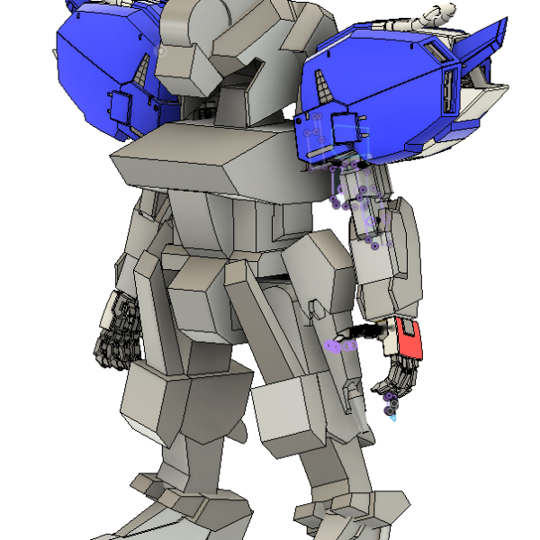 MGSDぽいSガンダムをデジタルモデルでフルスクラッチする試みです大まかな形状ができたのでアップだって、タスクフォースαかえなかったし、SDのSガンダム欲しかったんだもん・・・制作記過去に制作したSガンダムのデジモパーツを流用しています 写真１まずは大まかなモックを制作してパーツのバランスをとっていきますこのバランスはMGSDエアリアルを参照して設定しています最終的にはかなりバランス変わってしまいました、MGSDというよりスパロボ体型に肩と腕のパーツはMGでせいさくしたパーツを縮尺をかえてそのまま流用しています写真２　胴体～脚部写真１で制作した大まかなモックをもとに胸部～股間を制作していきますSガンの特徴的な部分を入れていき、SDぽさが出るようにパーツを圧縮していきます 写真３リアウイングサイズは少し大きめに、リファイン版のように膝からすねの間くらいの長さになるように設定写真4　脚のモデリング初期モックでは短足すぎなであり脚の長さ変更、小さすぎたスリッパ拡大、特徴を残しつつ圧縮、関節はまだ組み込んできません写真5　頭部ここが最難関、これをシャープに作りすぎるとHGぽくなるし、丸すぎるとSDに寄りすぎてしまうのでうまく特徴を残しつつデザイン設定画の雰囲気とSDらしさをミックスできたと思います写真6　バックパック今まで制作したパーツをくみ上げバランスと干渉を確認しつつバックパックを制作、スタビレーターのモデリングむずいねんこれ そして表題の写真の状態へご清聴ありがとうございました（2枚目）