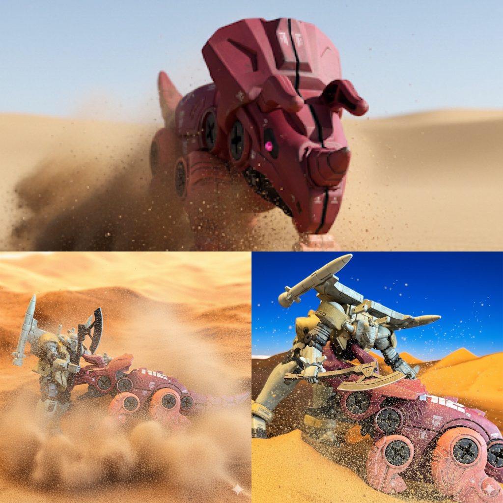 で赤いザイックS(砂煙をあげて迫ってくる様子から敵から赤い彗星と呼ばれた…らしい)により鹵獲されたズクが…