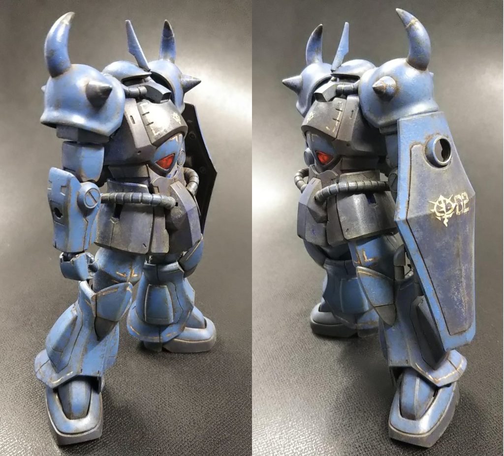 今回はジオンマーク　ナンバーをデカールラインはエナメルカラー筆塗りでおこないました!