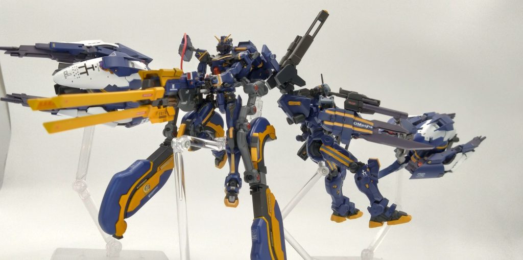 この映像は黒いガンダム第三・四混合兵装と軽キャノン弐式のギレン派部隊の掃討作戦の映像でメガレールランチャー次弾チャージするためキハールユニットとゲーツが100%チャージするまで護衛している。