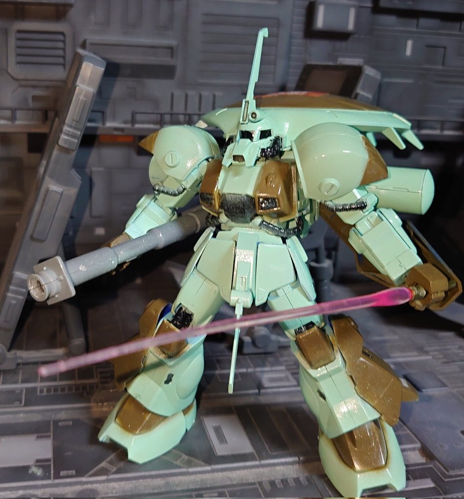 閉店セール10円で最後まで残ってた水性ペールグリーンをメインカラーにオリーブドラブを差し色にバズーカも塗ればよかったな・・・・ 