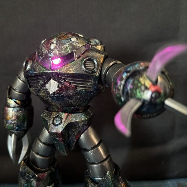 初MGズゴック　モノアイ電飾&カラフルラップ塗装